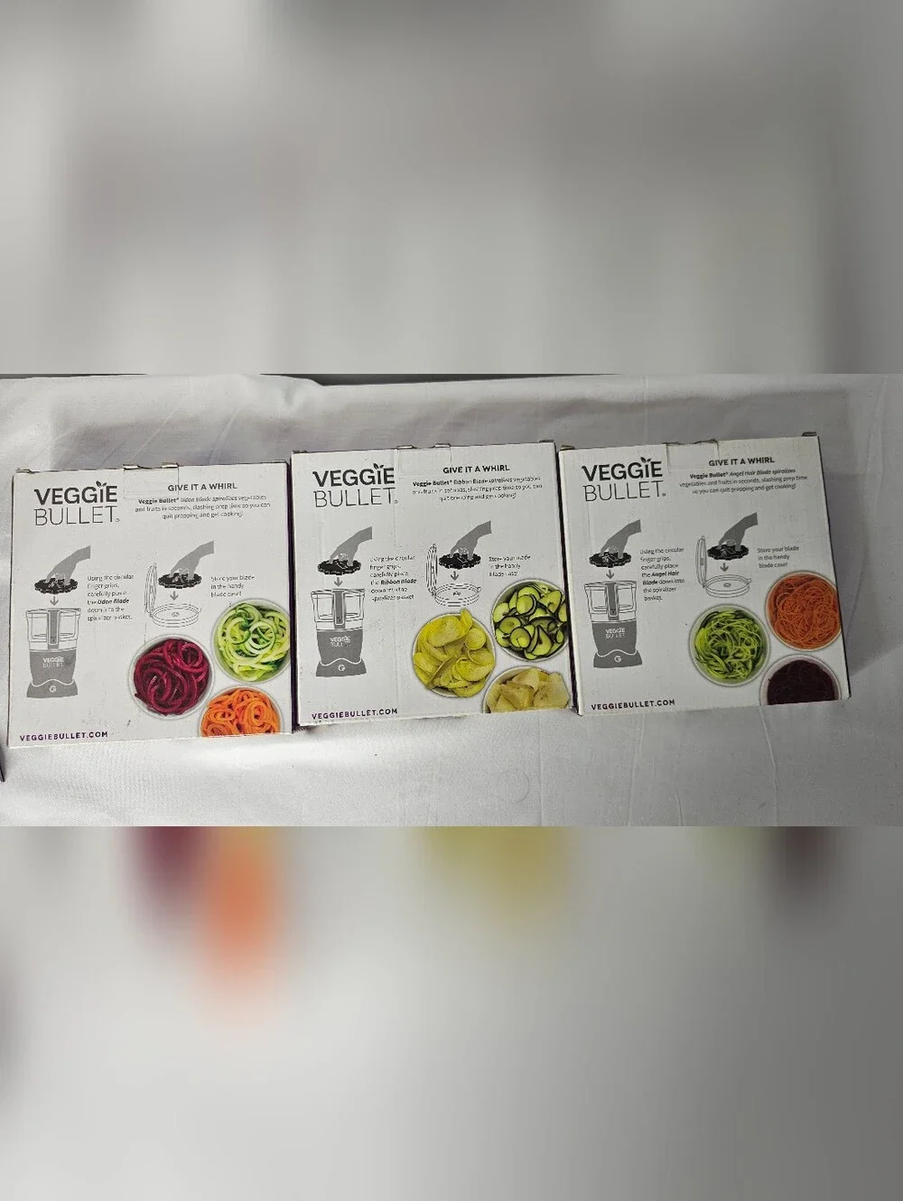 Veggie Bullet Food Processor Spiralizer + BONUS Blender Kit & 3 Extra Blades